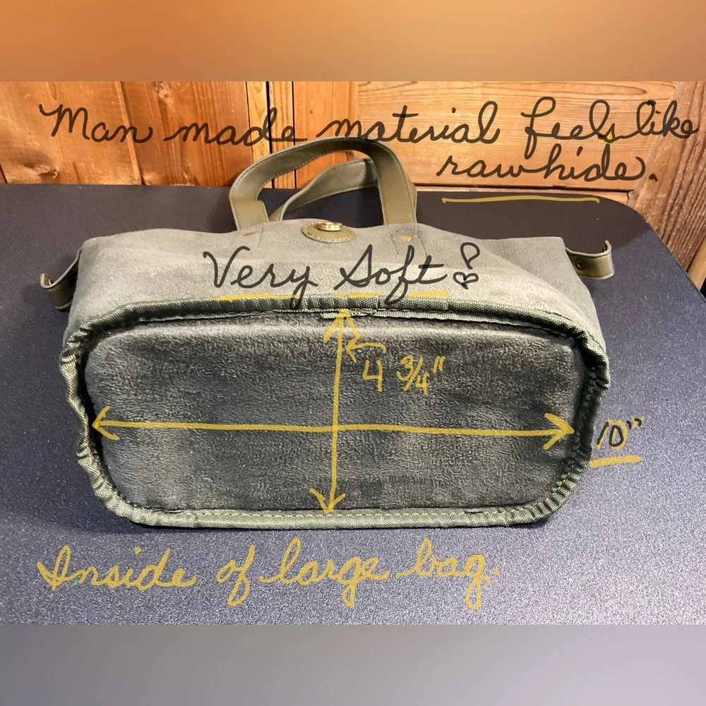 Vegan Lg Bucket Crossbody Bag with Smaller interchangeable nesting bag VGC Pre❤️ - Picture 8 of 13
